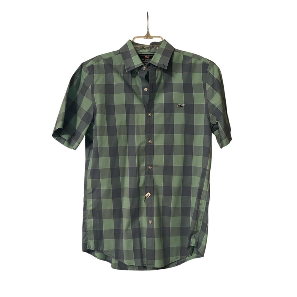 Vineyard Vines Green Plaid Casual Shirt